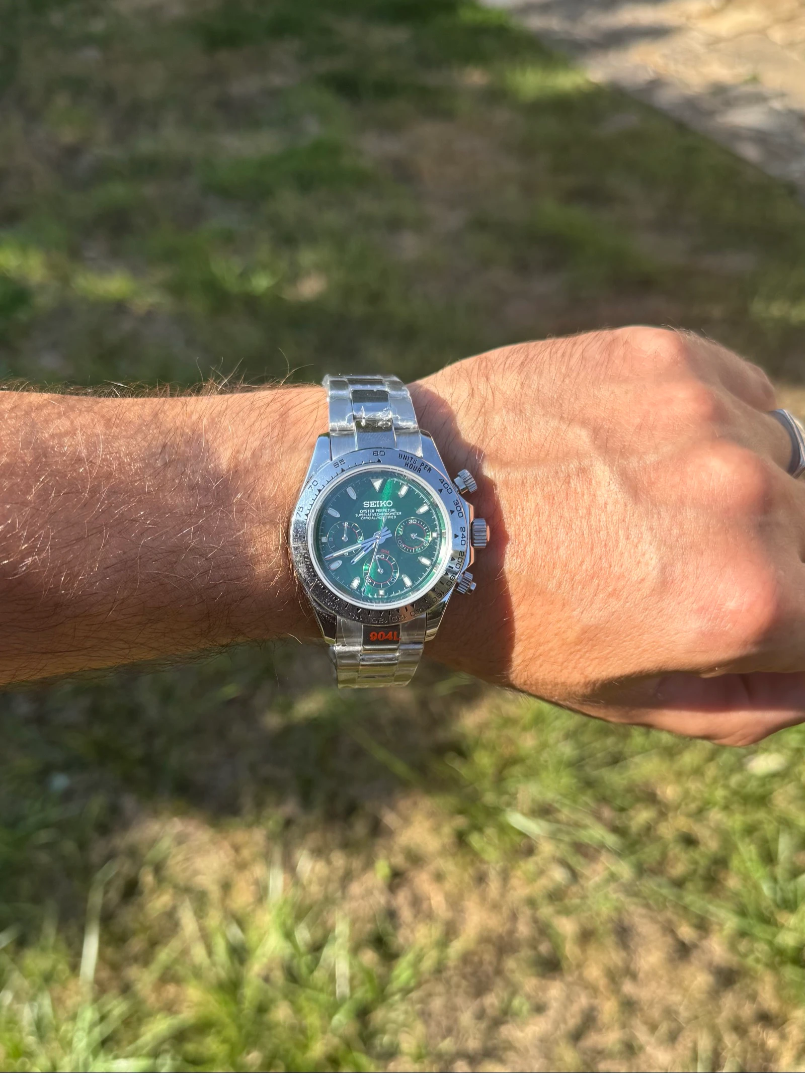 Reloj Cronógrafo Emerald VK63 – Dial Verde Soleado – Meca-Quartz Japonés – Nuevo – photo 10